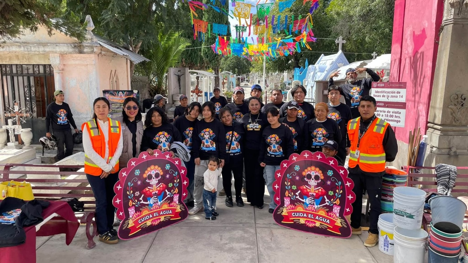 SOAPAMA apoya a trabajadores del panteón de Atlixco
